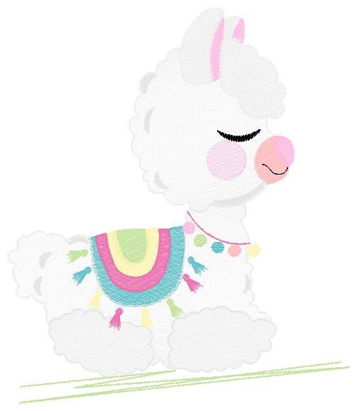 Llama embroidery design - Animals embroidery designs machine embroidery pattern - Baby girl embroidery file - Mexican llama instant download
