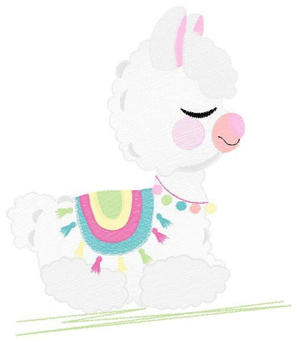 Llama embroidery design - Animals embroidery designs machine embroidery pattern - Baby girl embroidery file - Mexican llama instant download