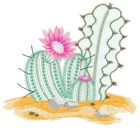 Cactus embroidery designs - Succulent embroidery design machine embroidery pattern - Mexican cactus design - plant embroidery file desert Marcia Embroidery
