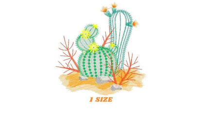 Cactus embroidery designs - Succulent embroidery design machine embroidery pattern - Mexican cactus design - plant embroidery file desert Marcia Embroidery