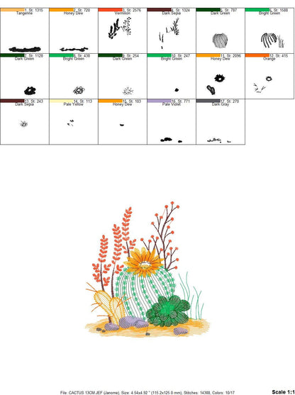 Cactus embroidery designs - Succulent embroidery design machine embroidery pattern - Mexican cactus design - plant embroidery file desert - Marcia Embroidery