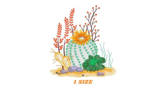 Cactus embroidery designs - Succulent embroidery design machine embroidery pattern - Mexican cactus design - plant embroidery file desert - Marcia Embroidery