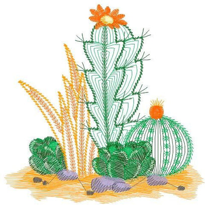 Cactus embroidery designs - Succulent embroidery design machine embroidery pattern - Mexican cactus design - plant embroidery file desert