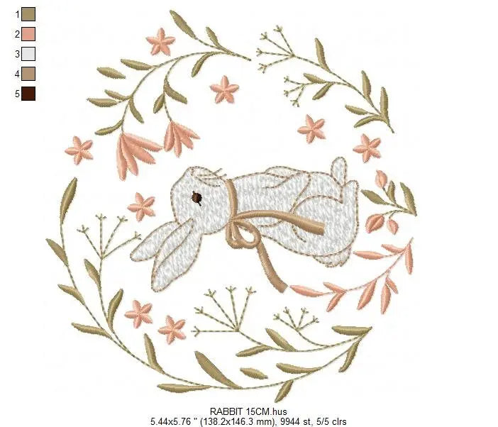 Bunny embroidery design - Animal embroidery designs machine embroidery pattern - Woodland animals embroidery file - instant download rabbit Marcia Embroidery