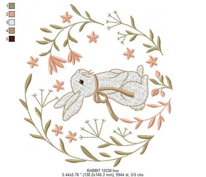 Bunny embroidery design - Animal embroidery designs machine embroidery pattern - Woodland animals embroidery file - instant download rabbit Marcia Embroidery