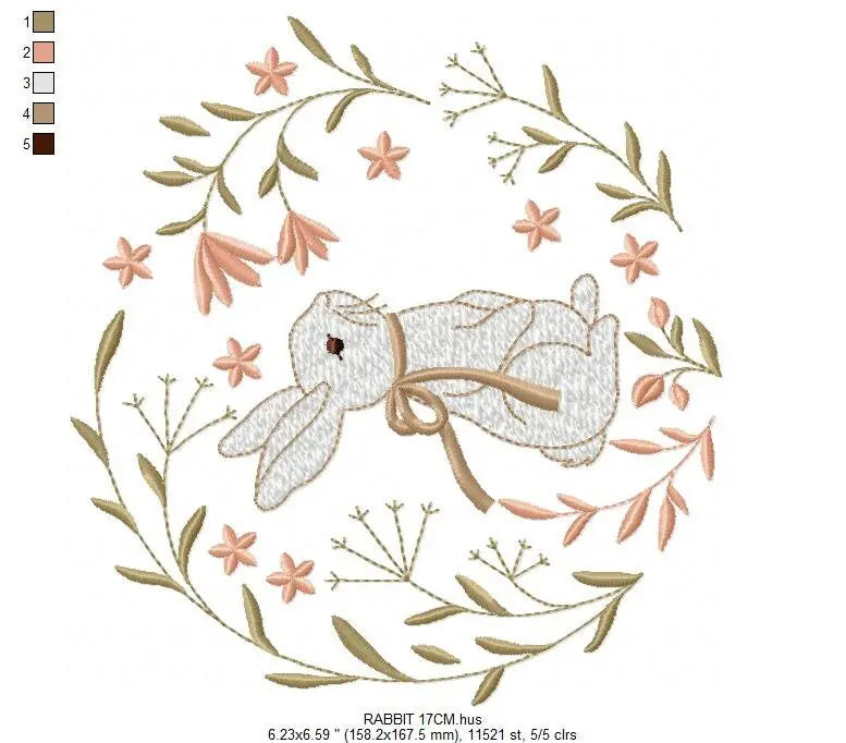 Bunny embroidery design - Animal embroidery designs machine embroidery pattern - Woodland animals embroidery file - instant download rabbit Marcia Embroidery