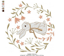 Cargar imagen en el visor de la galería, Bunny embroidery design - Animal embroidery designs machine embroidery pattern - Woodland animals embroidery file - instant download rabbit
