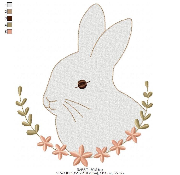 Bunny embroidery design - Animal embroidery designs machine embroidery pattern - Woodland animals embroidery file - instant download rabbit Marcia Embroidery