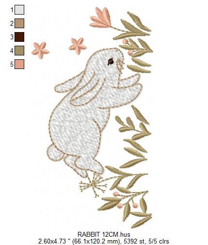 Bunny embroidery design - Animal embroidery designs machine embroidery pattern - Woodland animals embroidery file - instant download rabbit Marcia Embroidery