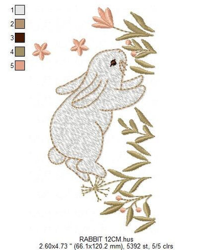 Bunny embroidery design - Animal embroidery designs machine embroidery pattern - Woodland animals embroidery file - instant download rabbit Marcia Embroidery