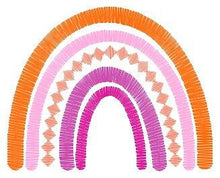 Cargar imagen en el visor de la galería, Boho Rainbow embroidery design - Colorful Rainbow embroidery designs machine embroidery pattern - Baby girl embroidery file - pes download
