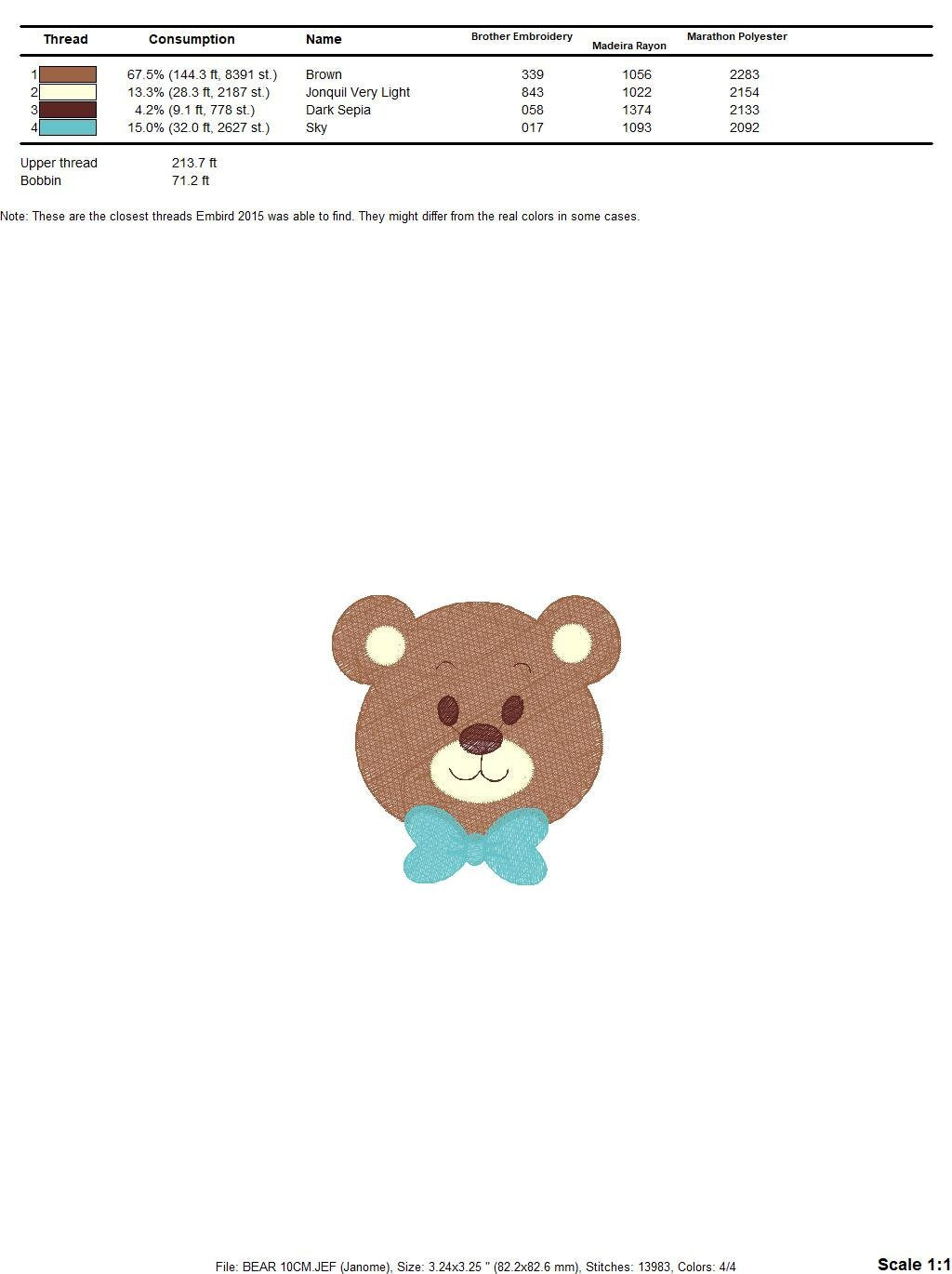 Bear embroidery designs - Teddy embroidery design machine embroidery pattern - Baby Boy embroidery file - instant download pes jef hus vp3 Marcia Embroidery