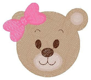 Bear embroidery designs - Teddy embroidery design machine embroidery pattern - Baby Girl embroidery file - instant download pes jef vp3 hus