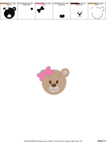 Bear embroidery designs - Teddy embroidery design machine embroidery pattern - Baby Girl embroidery file - instant download pes jef vp3 hus Marcia Embroidery