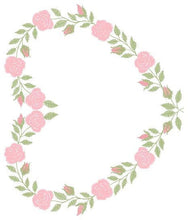 Charger l&#39;image dans la galerie, Heart with roses embroidery designs - Flower embroidery design machine embroidery pattern - Monogram Frame embroidery file - pes jef vip vp3
