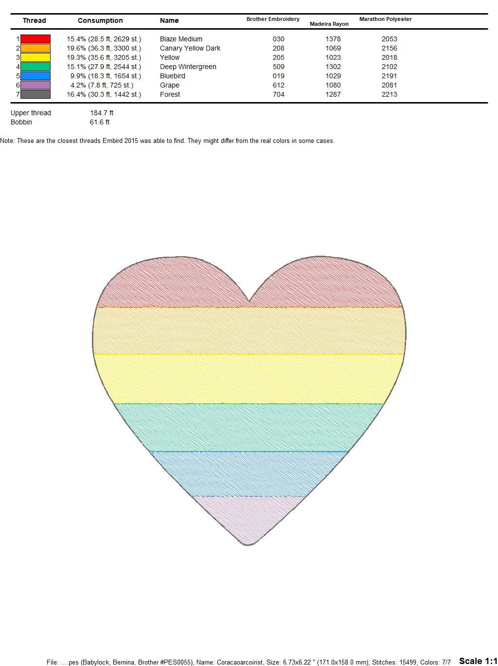 Rainbow Heart embroidery designs - Gay Pride Heart embroidery design machine embroidery pattern - Colorful embroidery file - LGBTQ+ Heart Marcia Embroidery