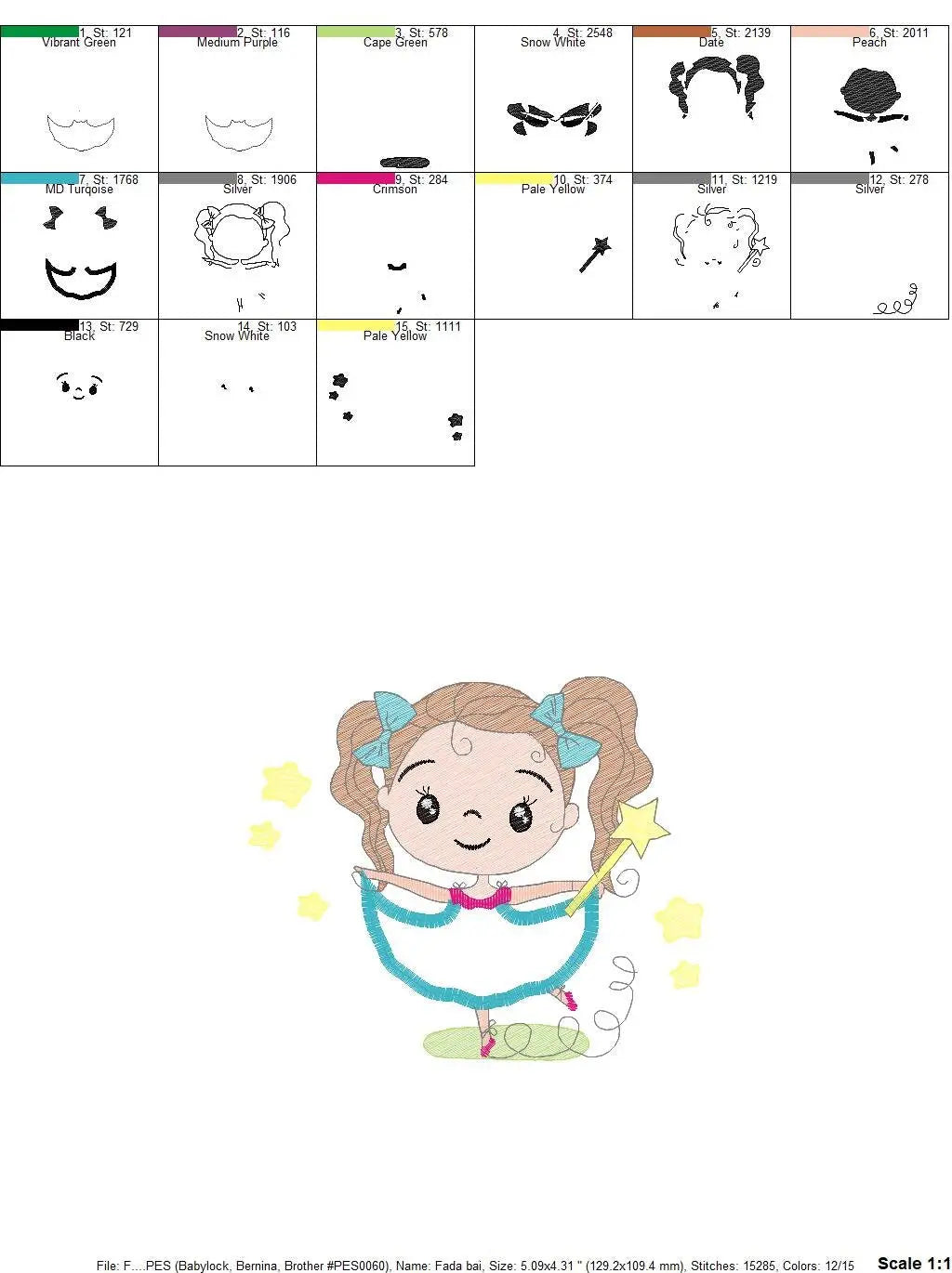 Fairy embroidery designs - Baby girl embroidery design machine embroidery pattern - Pixie embroidery file - Fairy design Instant Download Marcia Embroidery