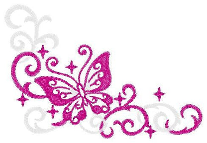Butterfly embroidery designs - Adult Towel embroidery design machine embroidery pattern - Tea towel embroidery file - kitchen cloth pes jef