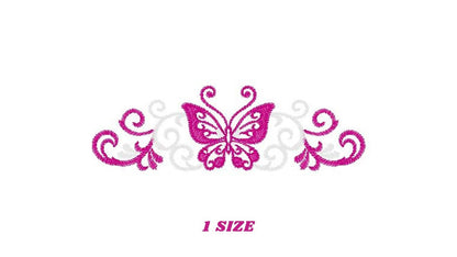 Butterfly embroidery designs - Adult Towel embroidery design machine embroidery pattern - Tea towel embroidery file - kitchen cloth pes jef