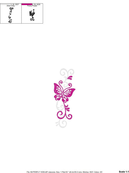 Butterfly embroidery designs - Adult Towel embroidery design machine embroidery pattern - Tea towel embroidery file - kitchen cloth pes jef