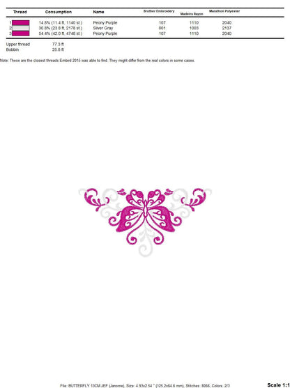 Butterfly embroidery designs - Adult Towel embroidery design machine embroidery pattern - Tea towel embroidery file - kitchen cloth pes jef