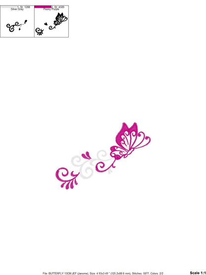Butterfly embroidery designs - Adult Towel embroidery design machine embroidery pattern - Tea towel embroidery file - kitchen cloth pes jef