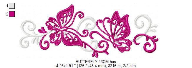 Butterflies embroidery designs - Adult Towel embroidery design machine embroidery pattern - Tea towel embroidery file - kitchen cloth pes Marcia Embroidery