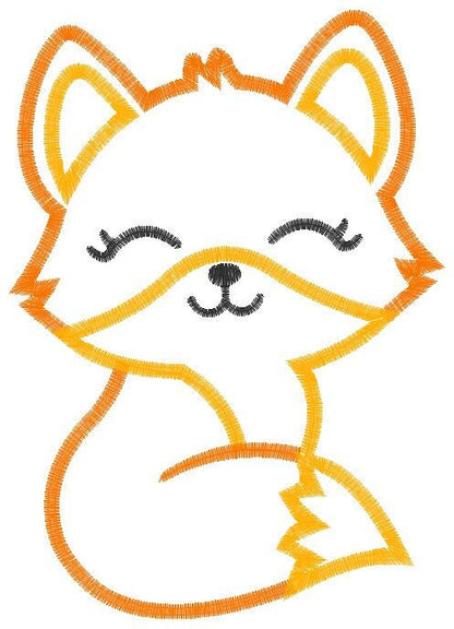 Fox embroidery designs - Red Fox embroidery design machine embroidery pattern - Woodland Animal embroidery - Fox Applique - instant download