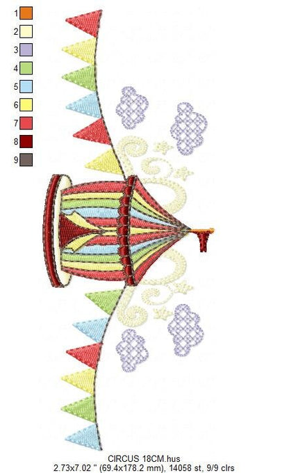 Circus embroidery design - Fair embroidery designs machine embroidery pattern - Tent embroidery file - instant embroidery download digital