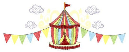 Circus embroidery design - Fair embroidery designs machine embroidery pattern - Tent embroidery file - instant embroidery download digital