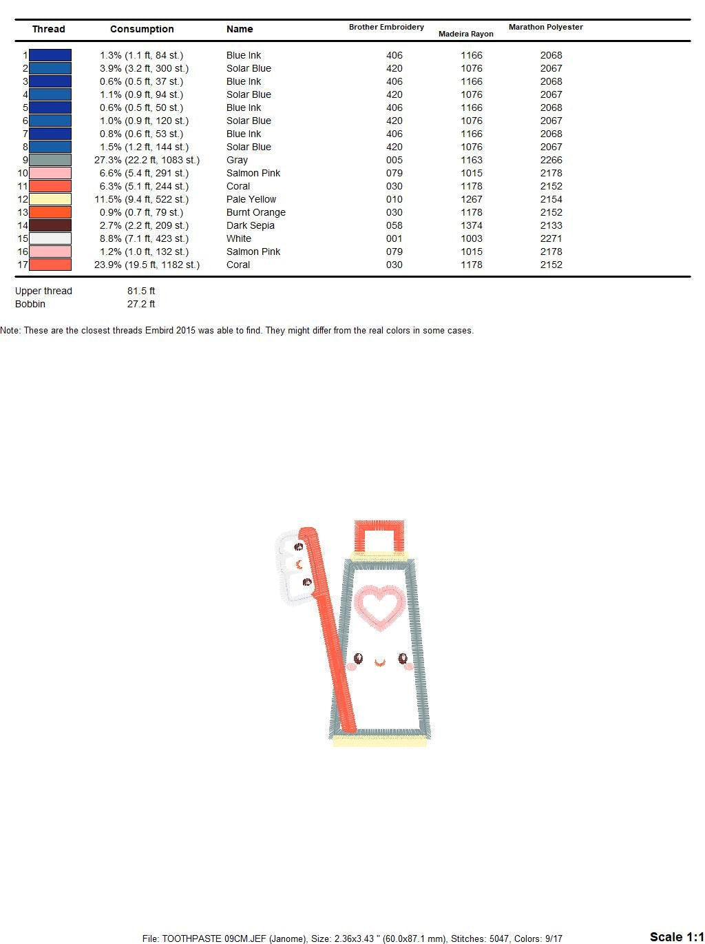 Toothbrush embroidery designs - Toothpaste embroidery design machine embroidery pattern - Tooth embroidery file - Dental instant download