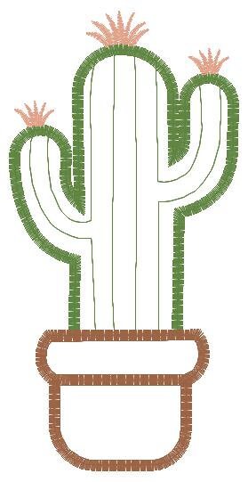 Cactus embroidery designs - Cactus vases embroidery design machine embroidery pattern - Vase embroidery file cactus applique design garden Marcia Embroidery