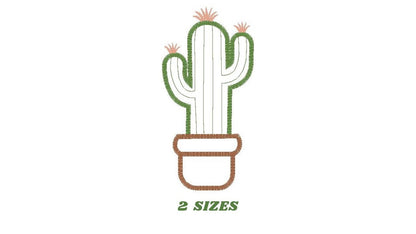 Cactus embroidery designs - Cactus vases embroidery design machine embroidery pattern - Vase embroidery file cactus applique design garden Marcia Embroidery
