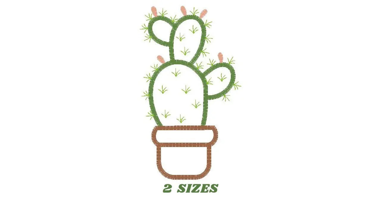 Cactus embroidery designs - Cactus vases embroidery design machine embroidery pattern - Vase embroidery file cactus applique design garden Marcia Embroidery