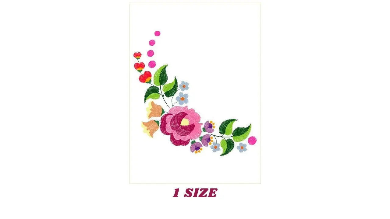 Hungarian embroidery designs - Flowers embroidery design machine embroidery pattern - Floral embroidery file - instant download digital file Marcia Embroidery