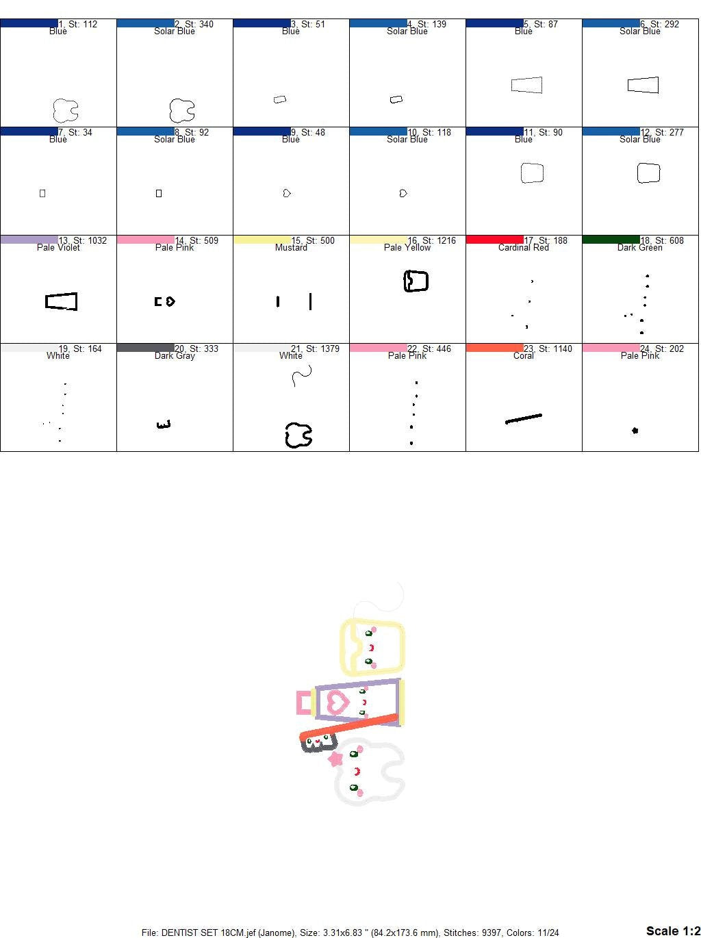 Toothbrush embroidery designs - Toothpaste embroidery design machine embroidery pattern - Dentist embroidery file - Dental instant download