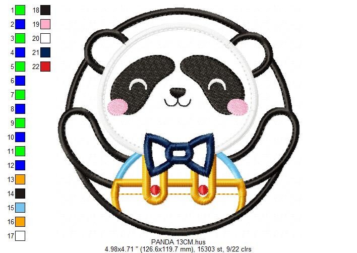 Panda embroidery design - Animal embroidery designs machine embroidery pattern - Baby boy embroidery file - Face Panda applique design