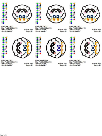 Panda embroidery design - Animal embroidery designs machine embroidery pattern - Baby boy embroidery file - Face Panda applique design