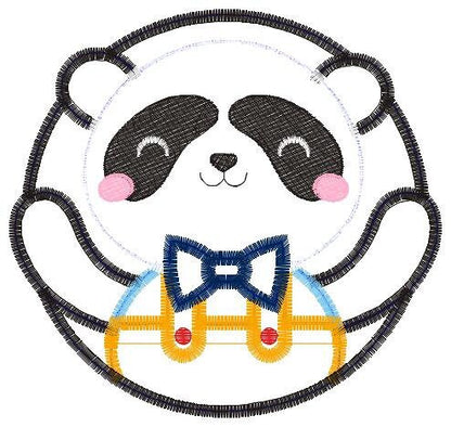 Panda embroidery design - Animal embroidery designs machine embroidery pattern - Baby boy embroidery file - Face Panda applique design