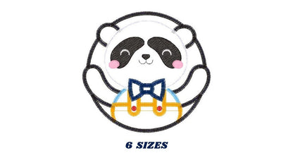 Panda embroidery design - Animal embroidery designs machine embroidery pattern - Baby boy embroidery file - Face Panda applique design