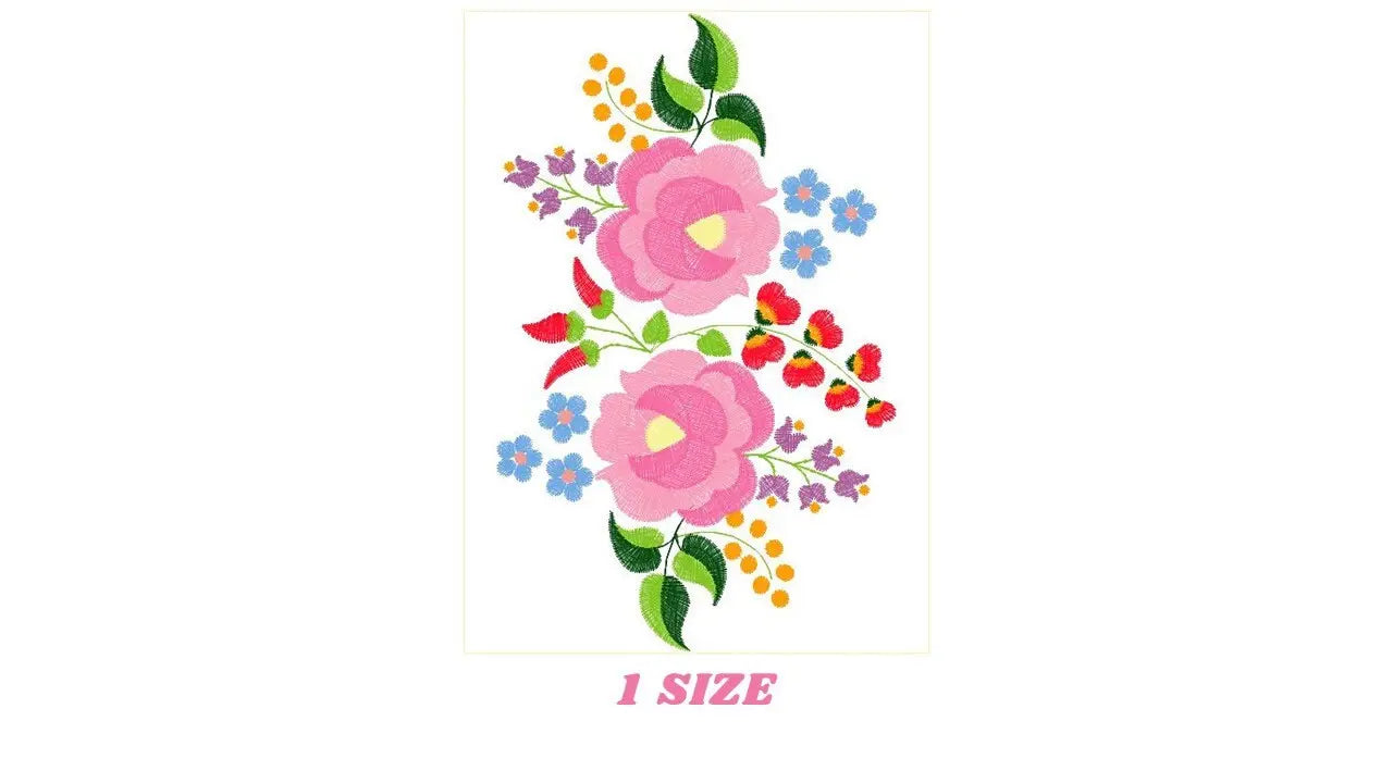 Hungarian embroidery designs - Flowers embroidery design machine embroidery pattern - Floral embroidery file - instant download digital file Marcia Embroidery