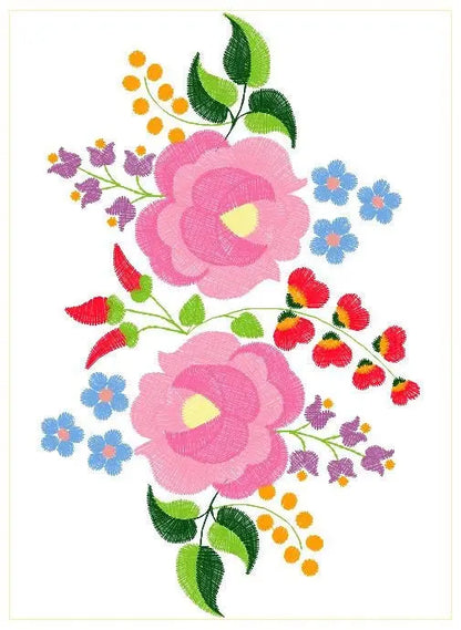Hungarian embroidery designs - Flowers embroidery design machine embroidery pattern - Floral embroidery file - instant download digital file Marcia Embroidery