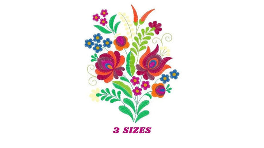 Hungarian embroidery designs - Flowers embroidery design machine embroidery pattern - Floral embroidery file - instant download digital file Marcia Embroidery