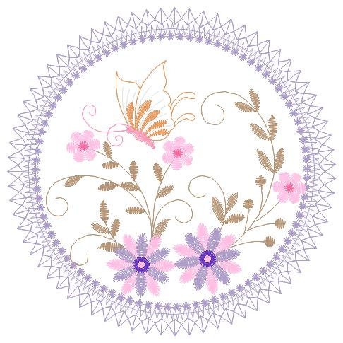 Flower Frame embroidery designs - Daisy embroidery design machine embroidery pattern - Kitchen embroidery file - instant digital download