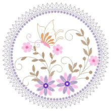 Load image into Gallery viewer, Flower Frame embroidery designs - Daisy embroidery design machine embroidery pattern - Kitchen embroidery file - instant digital download
