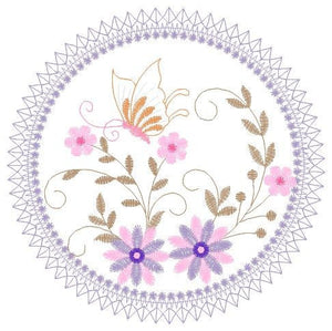 Flower Frame embroidery designs - Daisy embroidery design machine embroidery pattern - Kitchen embroidery file - instant digital download