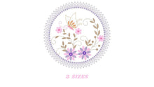 Cargar imagen en el visor de la galería, Flower Frame embroidery designs - Daisy embroidery design machine embroidery pattern - Kitchen embroidery file - instant digital download
