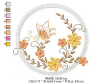 Cargar imagen en el visor de la galería, Kitchen embroidery designs - Flower frame embroidery design machine embroidery pattern - Daisy embroidery file - instant digital download
