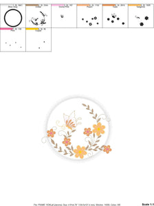 Kitchen embroidery designs - Flower frame embroidery design machine embroidery pattern - Daisy embroidery file - instant digital download