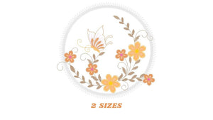 Kitchen embroidery designs - Flower frame embroidery design machine embroidery pattern - Daisy embroidery file - instant digital download